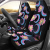 Lotus with Moon Pink Print Themed Universal Fit Car Seat Covers