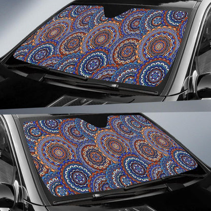 Mandala Boho Chic Design Print Car Sun Shade For Windshield