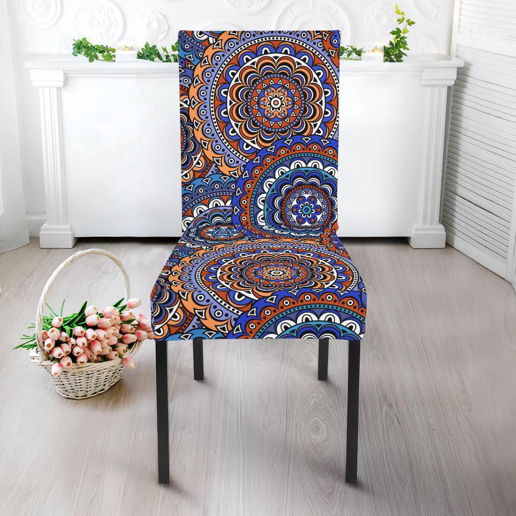 Mandala Boho Chic Design Print Dining Chair Slipcover-JTAMIGO.COM