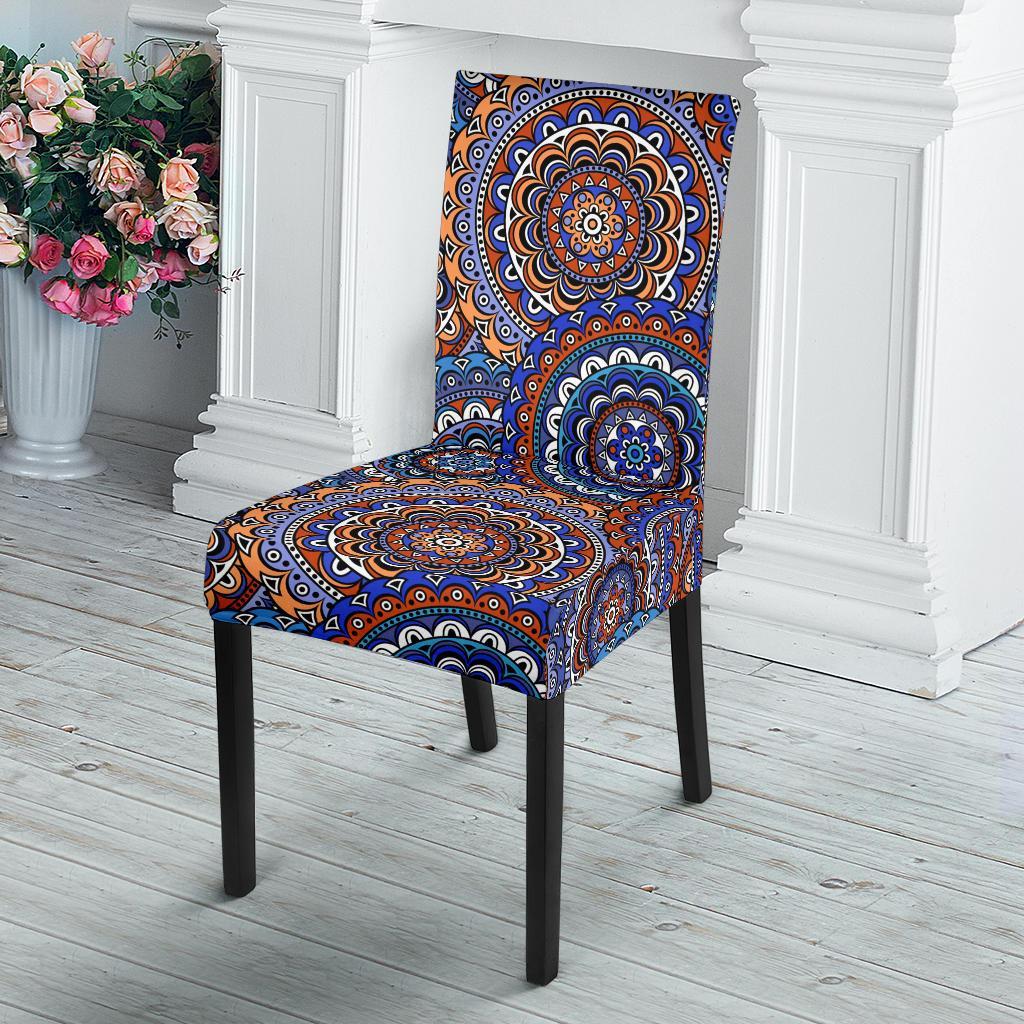 Mandala Boho Chic Design Print Dining Chair Slipcover-JTAMIGO.COM