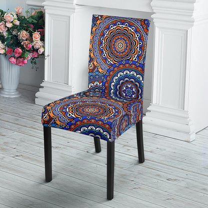 Mandala Boho Chic Design Print Dining Chair Slipcover-JTAMIGO.COM