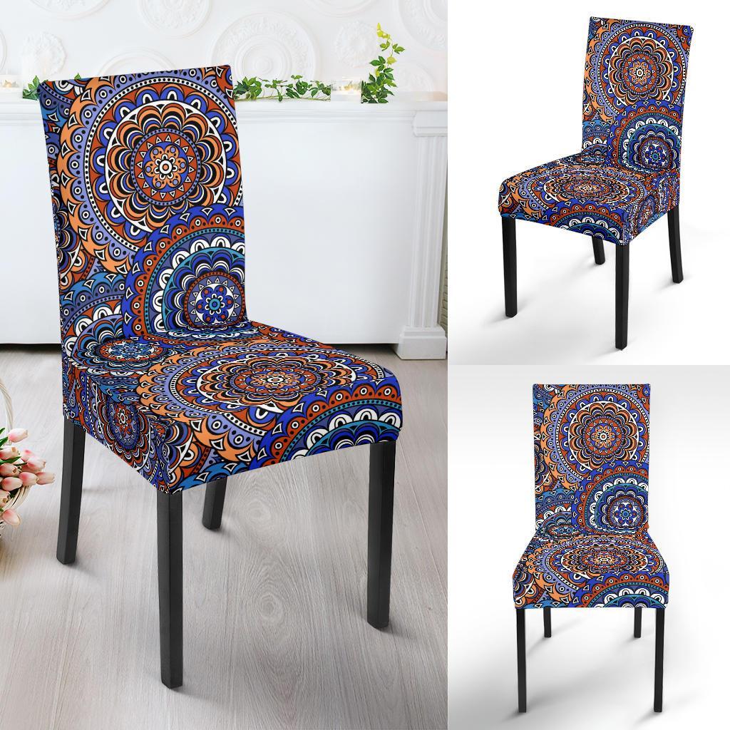 Mandala Boho Chic Design Print Dining Chair Slipcover-JTAMIGO.COM