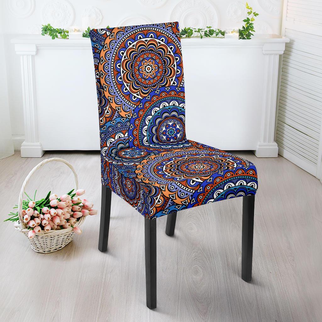 Mandala Boho Chic Design Print Dining Chair Slipcover-JTAMIGO.COM