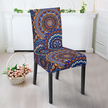 Mandala Boho Chic Design Print Dining Chair Slipcover-JTAMIGO.COM