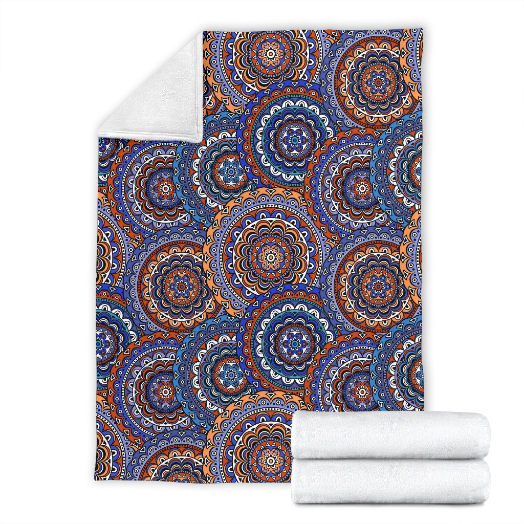 Mandala Boho Chic Design Print Fleece Blanket