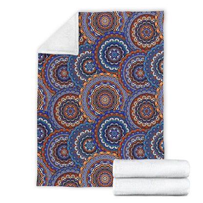 Mandala Boho Chic Design Print Fleece Blanket