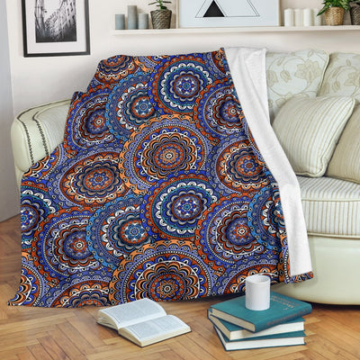 Mandala Boho Chic Design Print Fleece Blanket