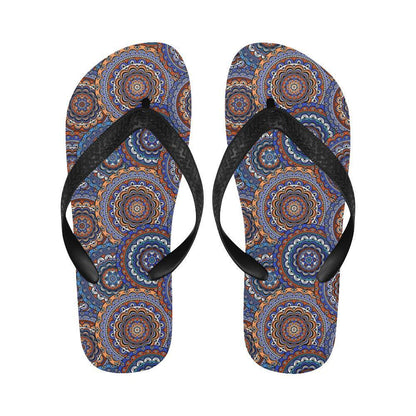 Mandala Boho Chic Design Print Flip Flops-JTAMIGO.COM