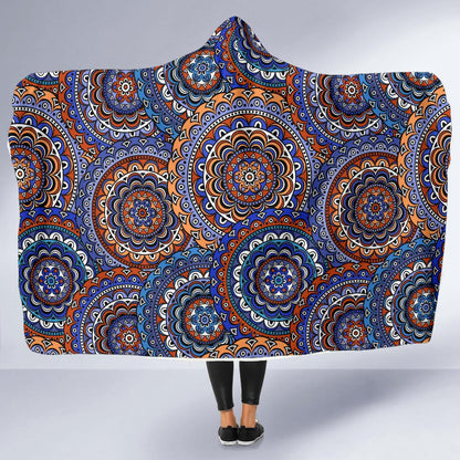 Mandala Boho Chic Design Print Hooded Blanket-JTAMIGO.COM