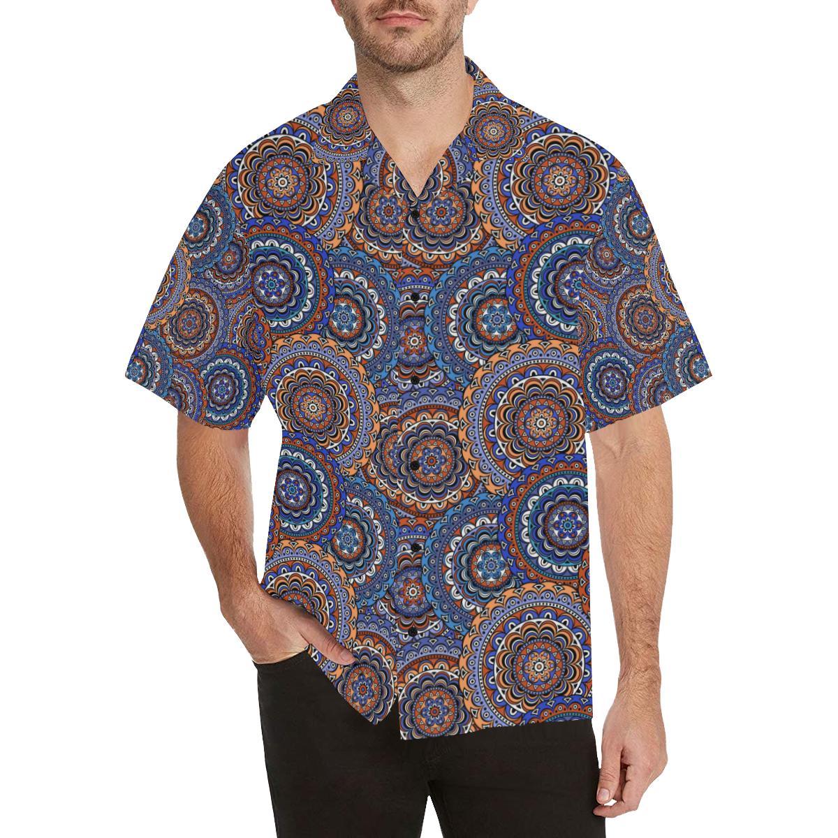 Mandala Boho Chic Design Print Men Aloha Hawaiian Shirt