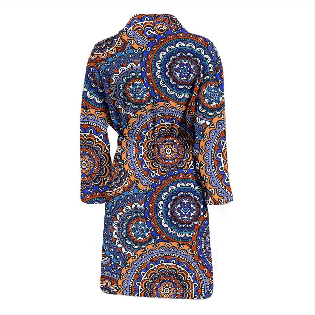 Mandala Boho Chic Design Print Men Bath Robe-JTAMIGO.COM