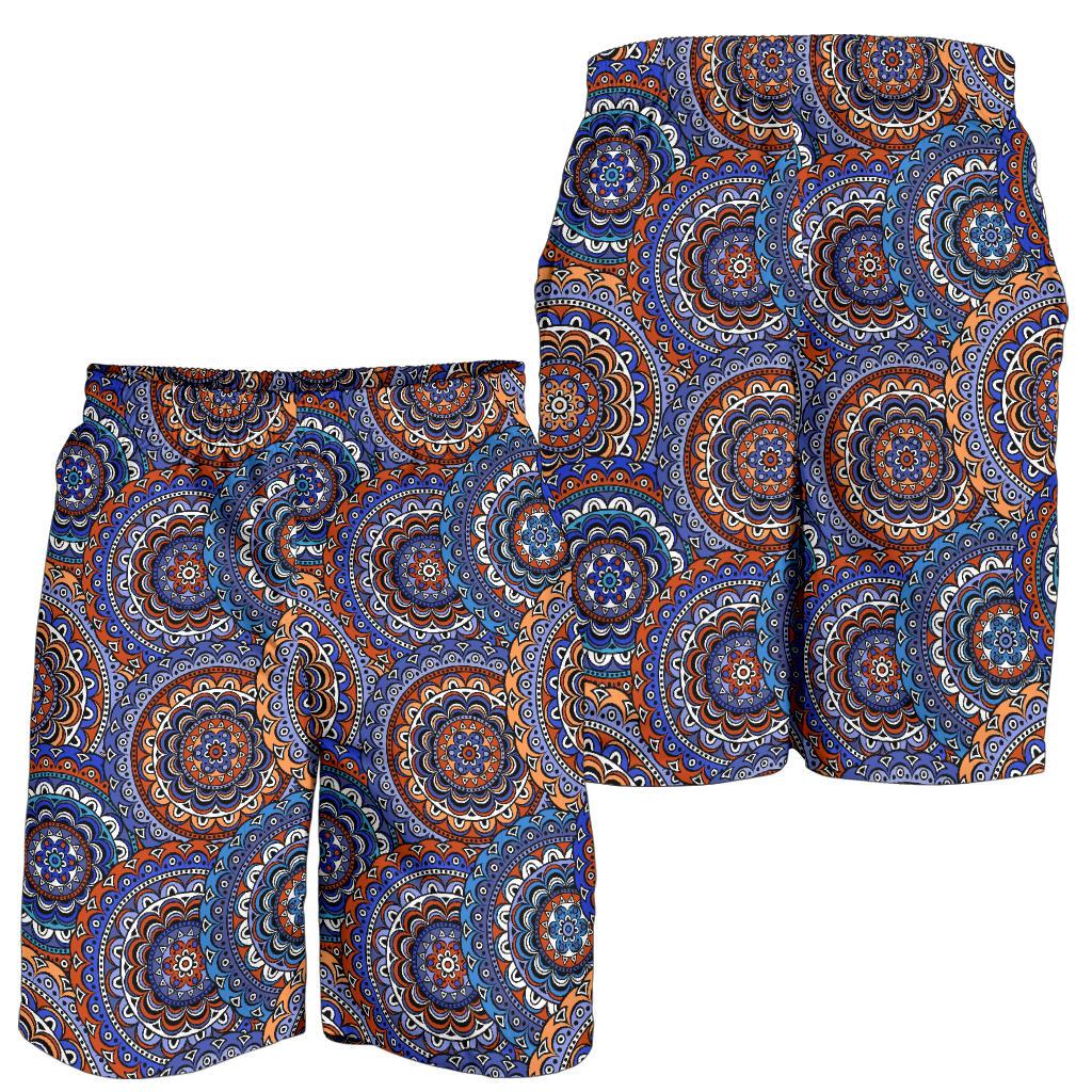 Mandala Boho Chic Design Print Mens Shorts-JTAMIGO.COM