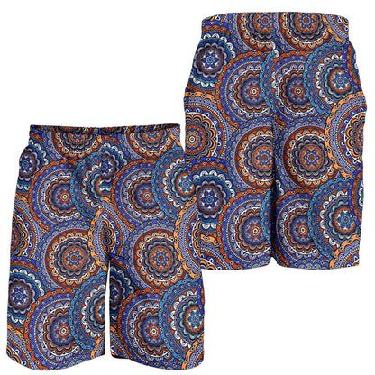 Mandala Boho Chic Design Print Mens Shorts-JTAMIGO.COM