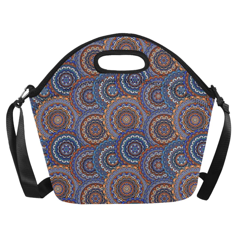 Mandala Boho Chic Design Print Neoprene Lunch Bag (Model 1669)(Large)-JTAMIGO.COM