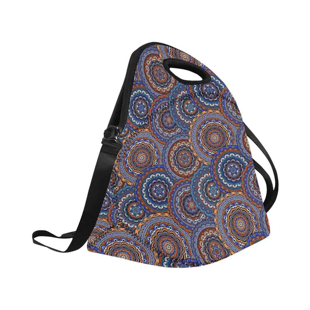 Mandala Boho Chic Design Print Neoprene Lunch Bag (Model 1669)(Large)-JTAMIGO.COM