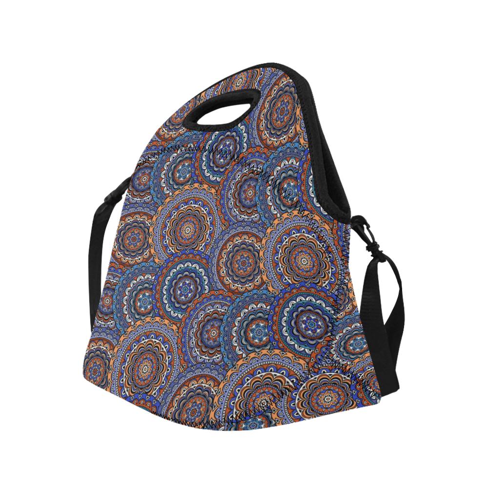 Mandala Boho Chic Design Print Neoprene Lunch Bag (Model 1669)(Large)-JTAMIGO.COM