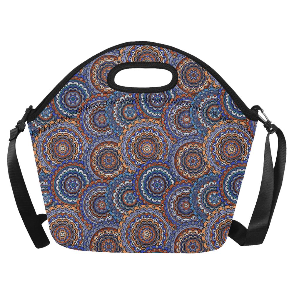 Mandala Boho Chic Design Print Neoprene Lunch Bag (Model 1669)(Large)-JTAMIGO.COM