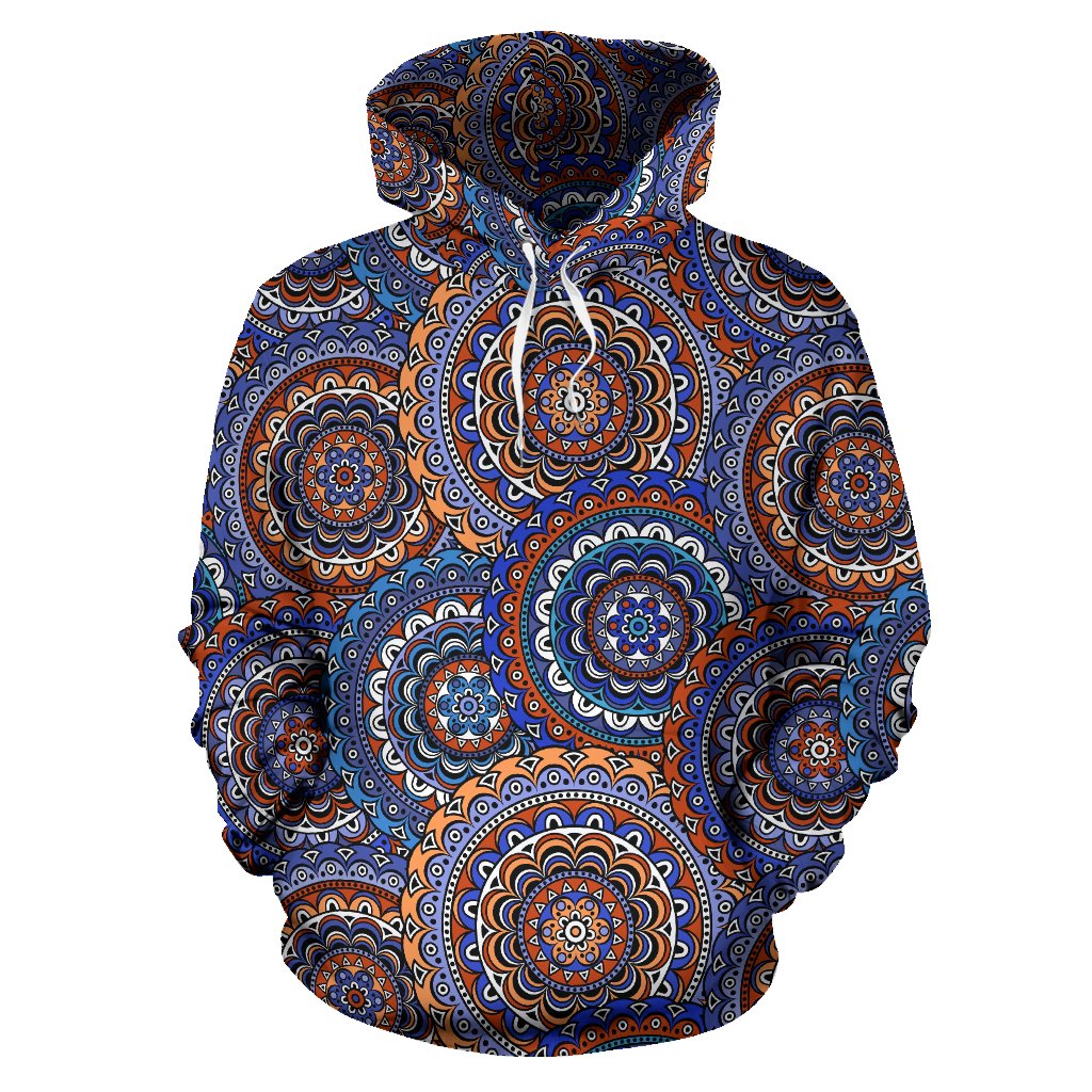 Mandala Boho Chic Design Print Pullover Hoodie