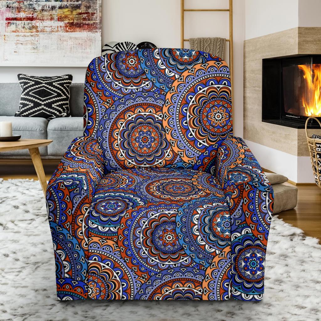 Mandala Boho Chic Design Print Single Sofa Slipcover -JTAMIGO.COM