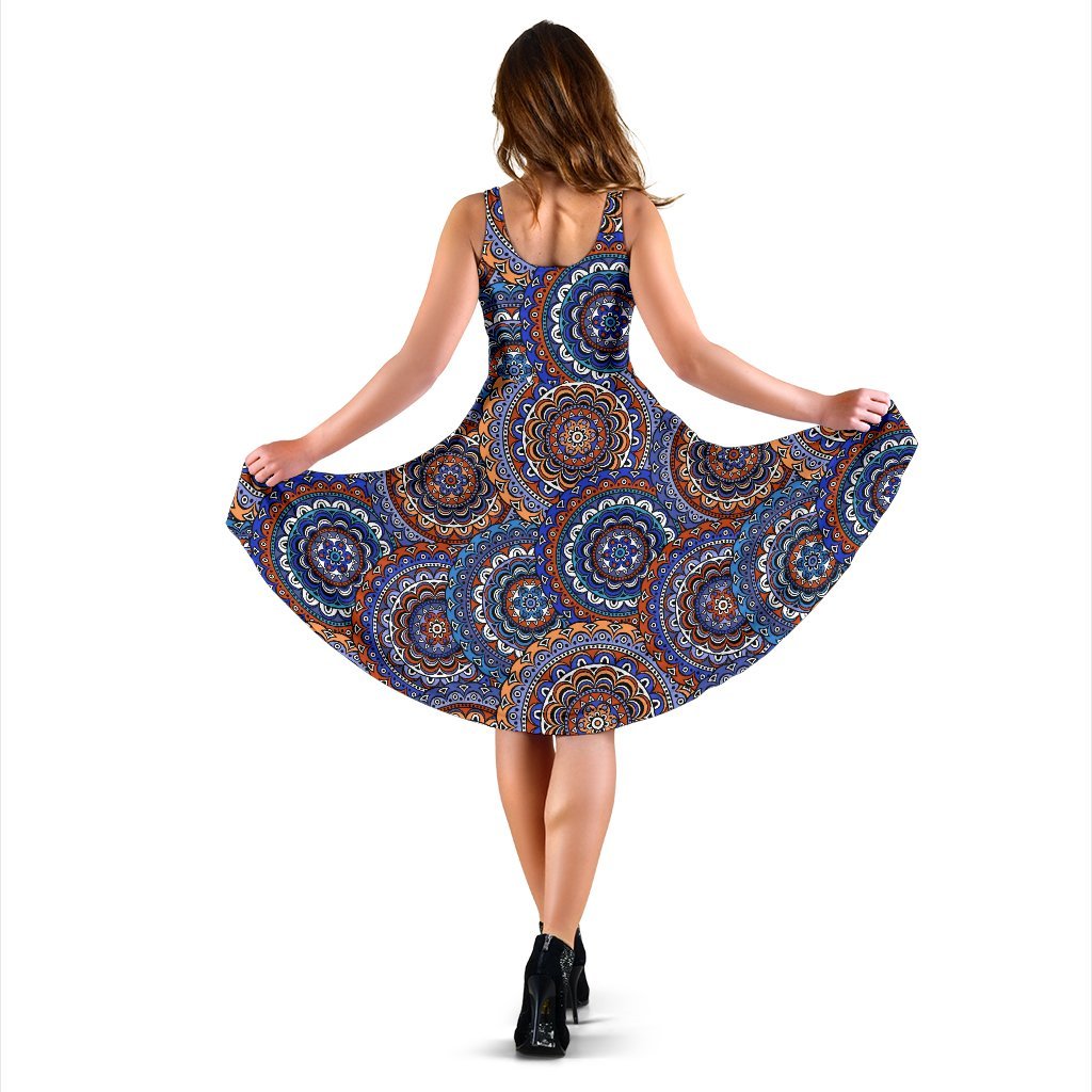 Mandala Boho Chic Design Print Sleeveless Dress