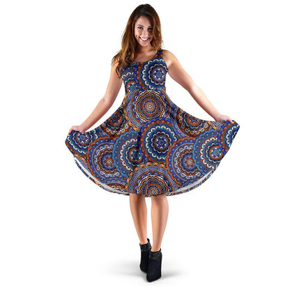 Mandala Boho Chic Design Print Sleeveless Dress