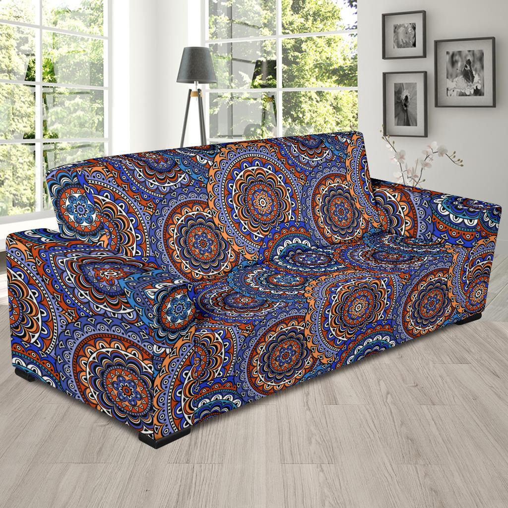 Mandala Boho Chic Design Print Sofa Slipcover-JTAMIGO.COM