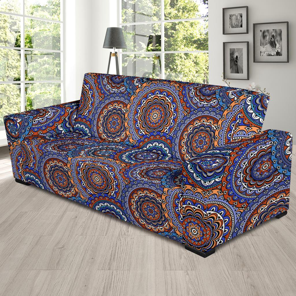Mandala Boho Chic Design Print Sofa Slipcover-JTAMIGO.COM