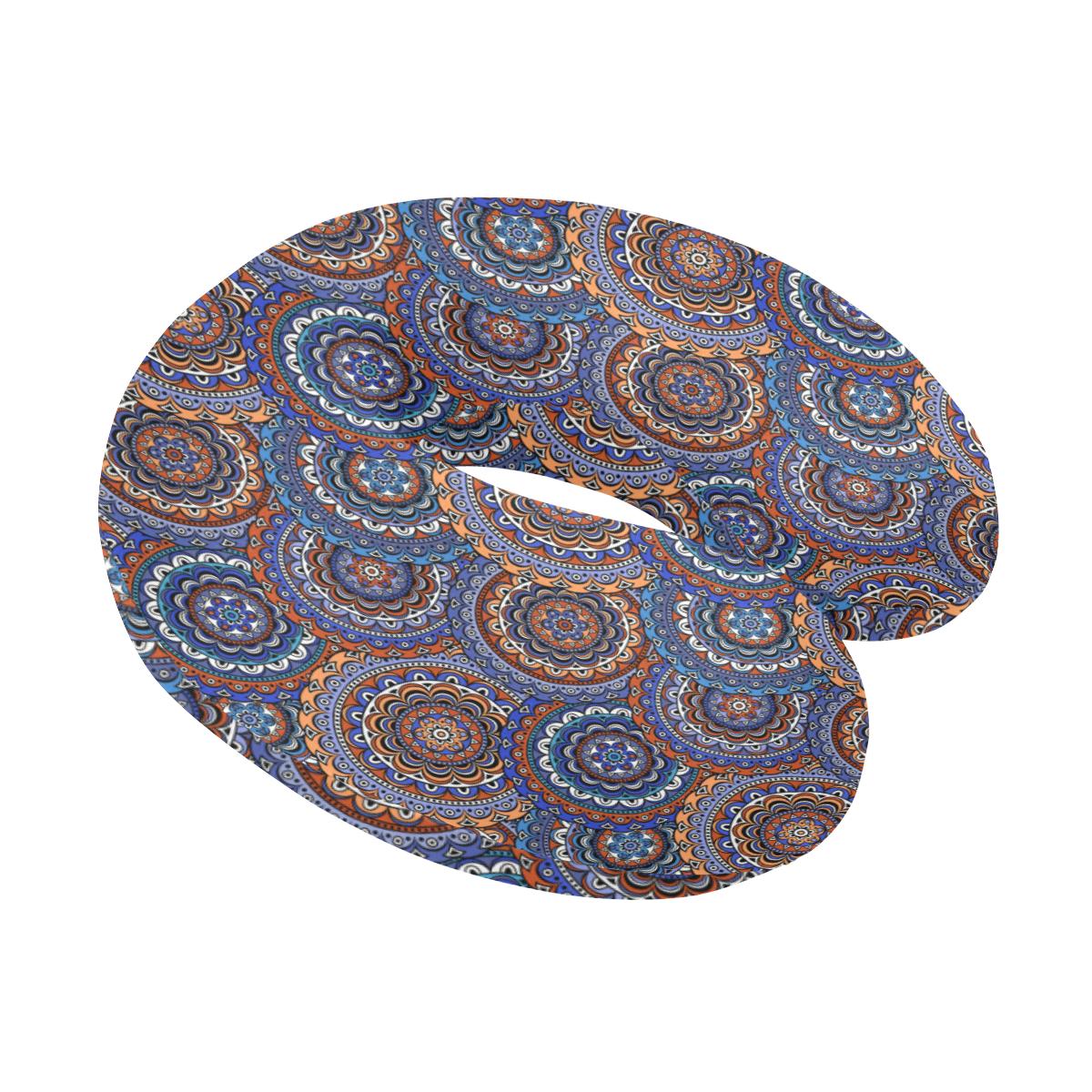 Mandala Boho Chic Design Print U-Shaped Travel Neck Pillow-JTAMIGO.COM