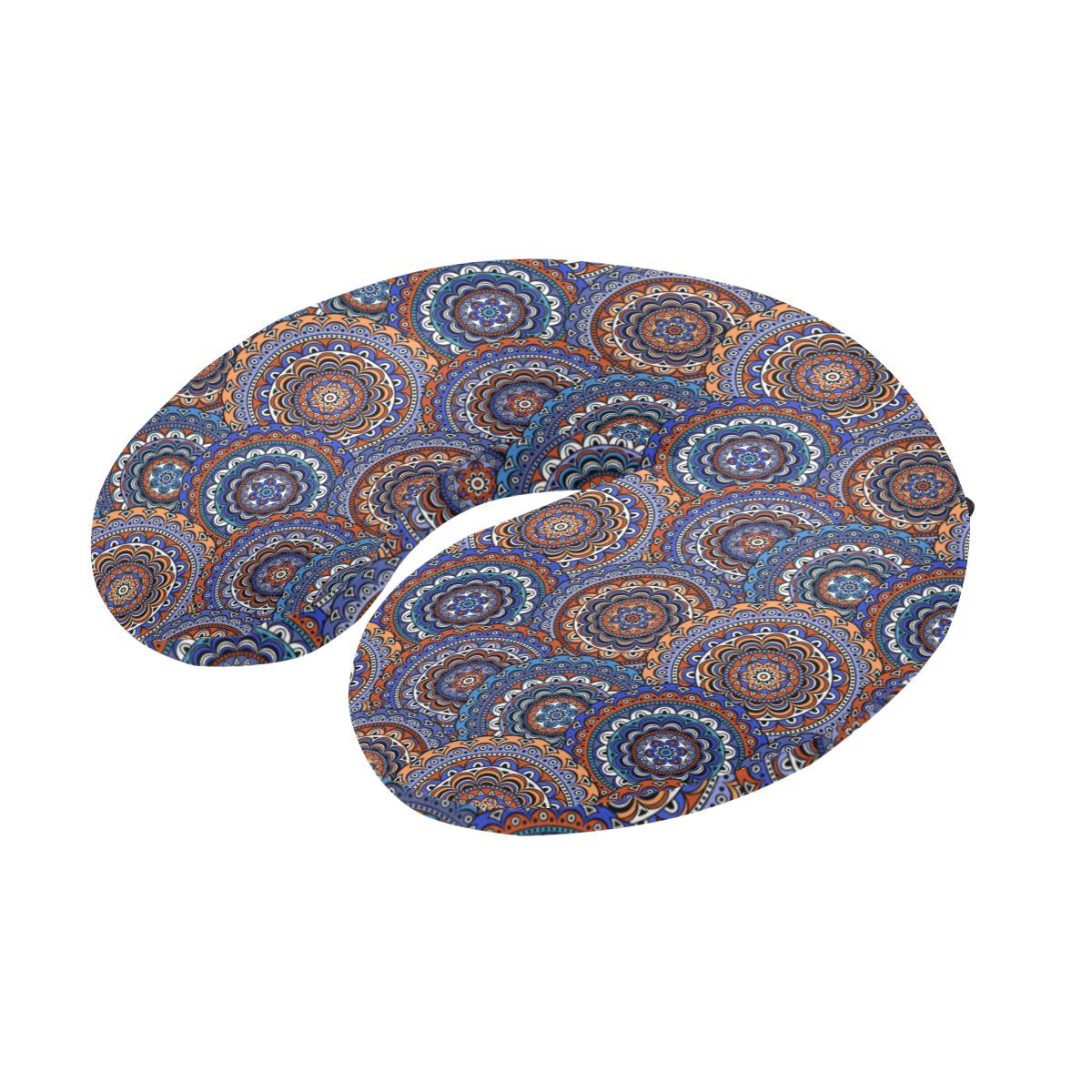 Mandala Boho Chic Design Print U-Shaped Travel Neck Pillow-JTAMIGO.COM