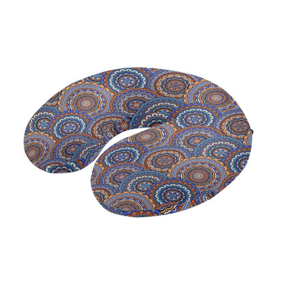 Mandala Boho Chic Design Print U-Shaped Travel Neck Pillow-JTAMIGO.COM