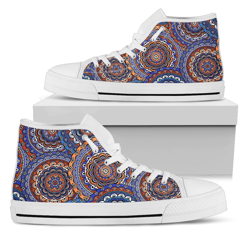 Mandala Boho Chic Design Print Women High Top Shoes