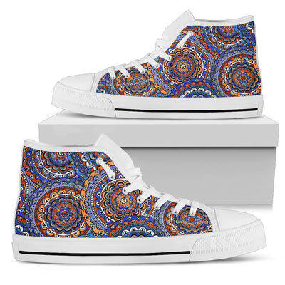 Mandala Boho Chic Design Print Women High Top Shoes