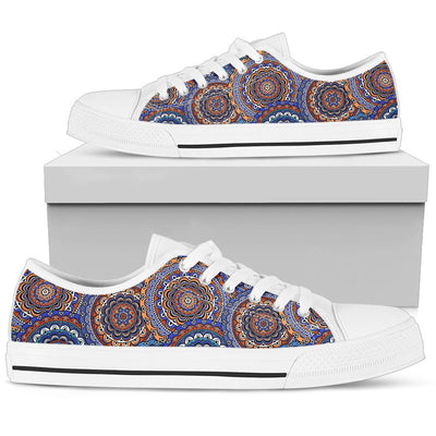 Mandala Boho Chic Design Print Women Low Top Shoes