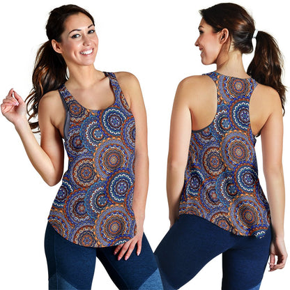 Mandala Boho Chic Design Print Women Racerback Tank Top