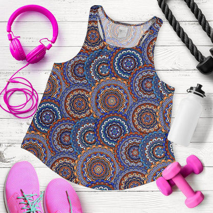 Mandala Boho Chic Design Print Women Racerback Tank Top