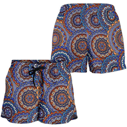 Mandala Boho Chic Design Print Women Shorts-JTAMIGO.COM
