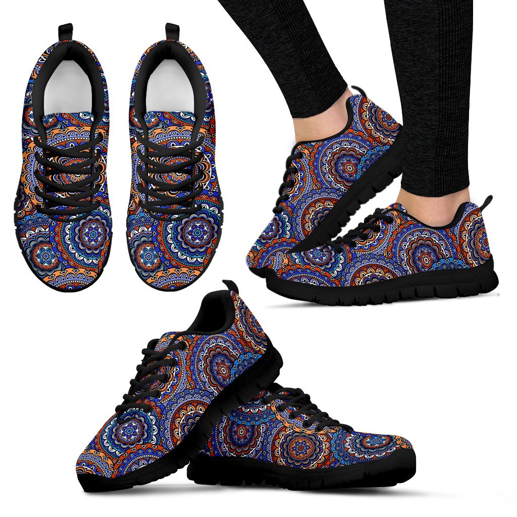Mandala Boho Chic Design Print Women Sneakers Shoes