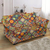 Mandala Flower Themed Design Print Loveseat Slipcover-JTAMIGO.COM