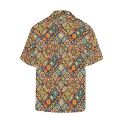 Mandala Flower Themed Design Print Men Aloha Hawaiian Shirt