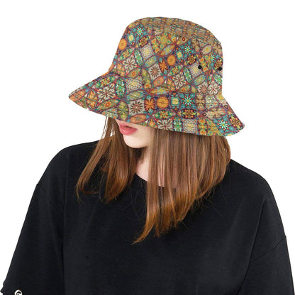 Mandala Flower Themed Design Print Unisex Bucket Hat