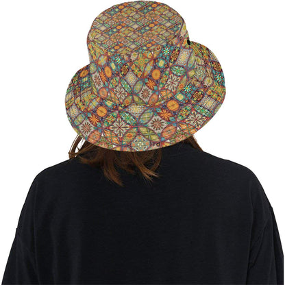 Mandala Flower Themed Design Print Unisex Bucket Hat