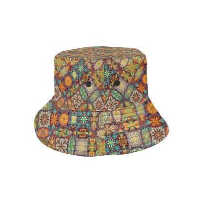 Mandala Flower Themed Design Print Unisex Bucket Hat