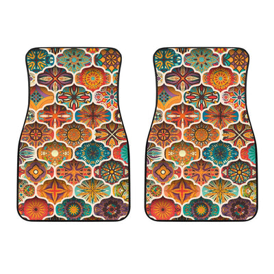 Mandala Mosaic Themed Design Print Car Floor Mats
