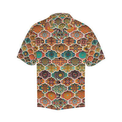 Mandala Mosaic Themed Design Print Men Aloha Hawaiian Shirt