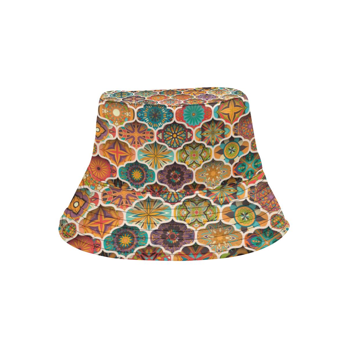 Mandala Mosaic Themed Design Print Unisex Bucket Hat