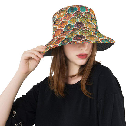 Mandala Mosaic Themed Design Print Unisex Bucket Hat