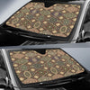 Mandala Motif Themed Design Print Car Sun Shade For Windshield