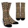 Mandala Motif Themed Design Print Crew Socks
