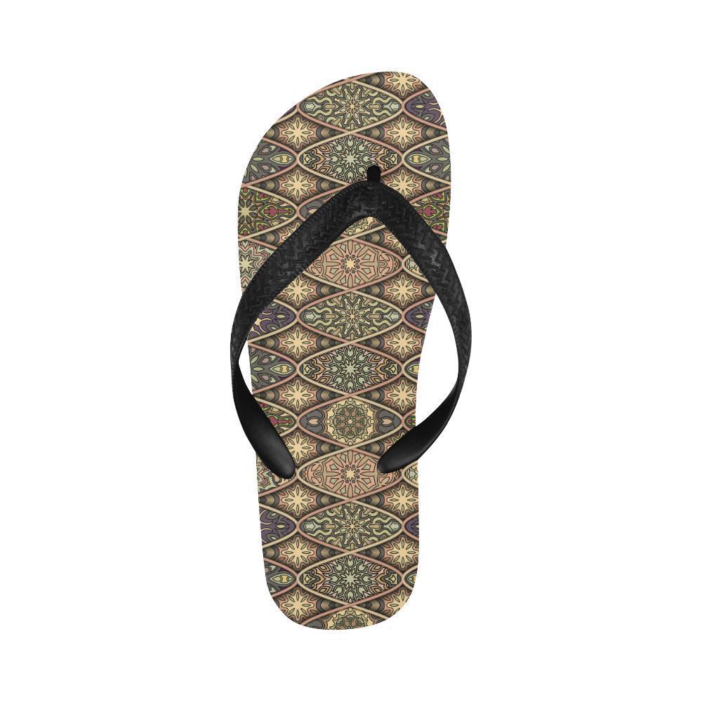 Mandala Motif Themed Design Print Flip Flops-JTAMIGO.COM
