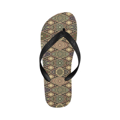 Mandala Motif Themed Design Print Flip Flops-JTAMIGO.COM